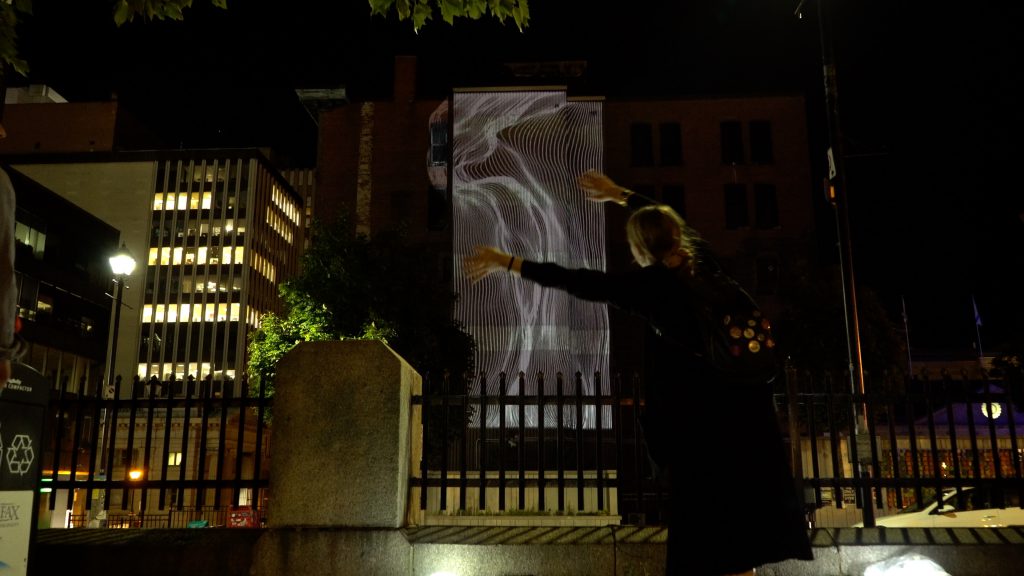 light art installation on Barrington street