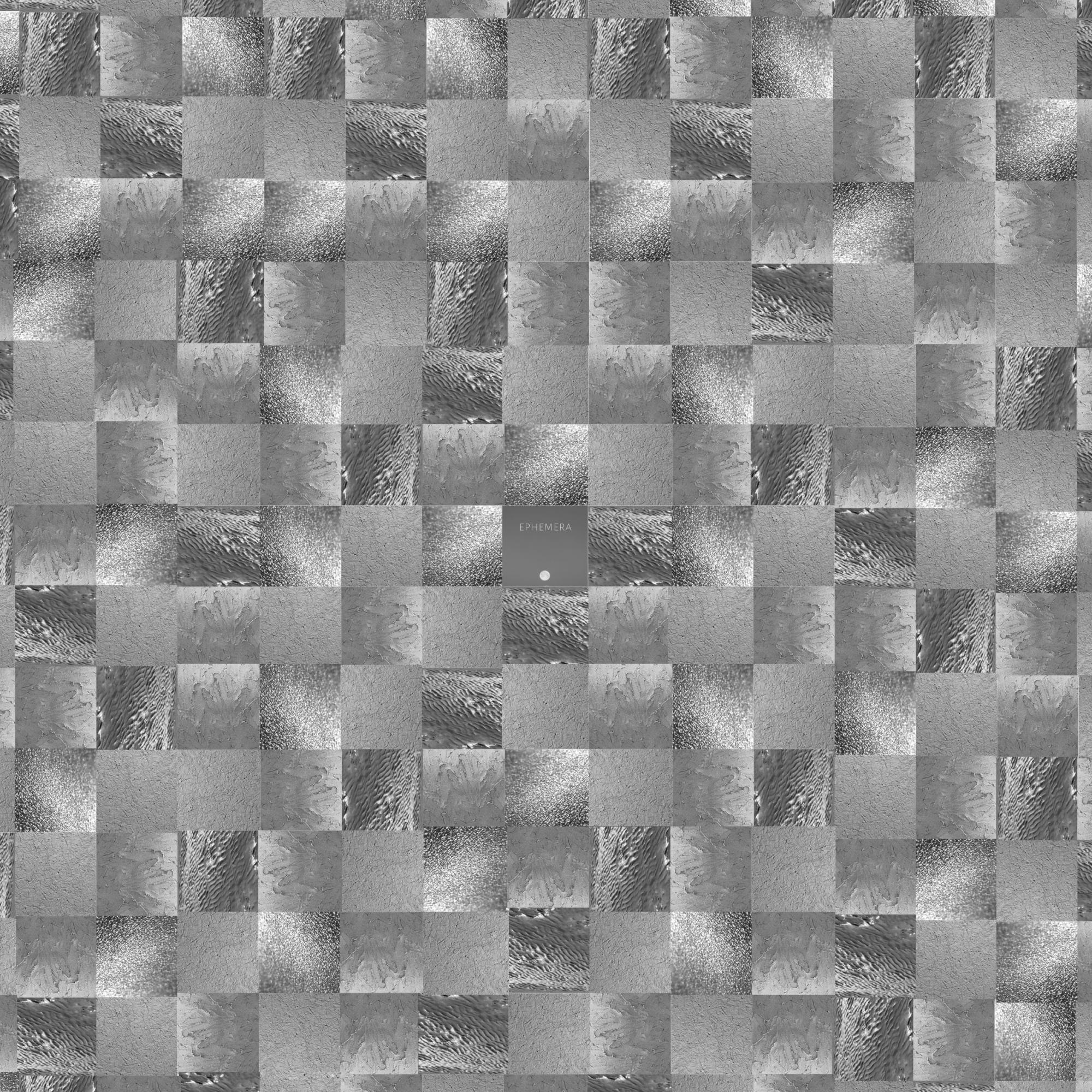 A grid of black and white macro images of either clay, skin, or ceramic