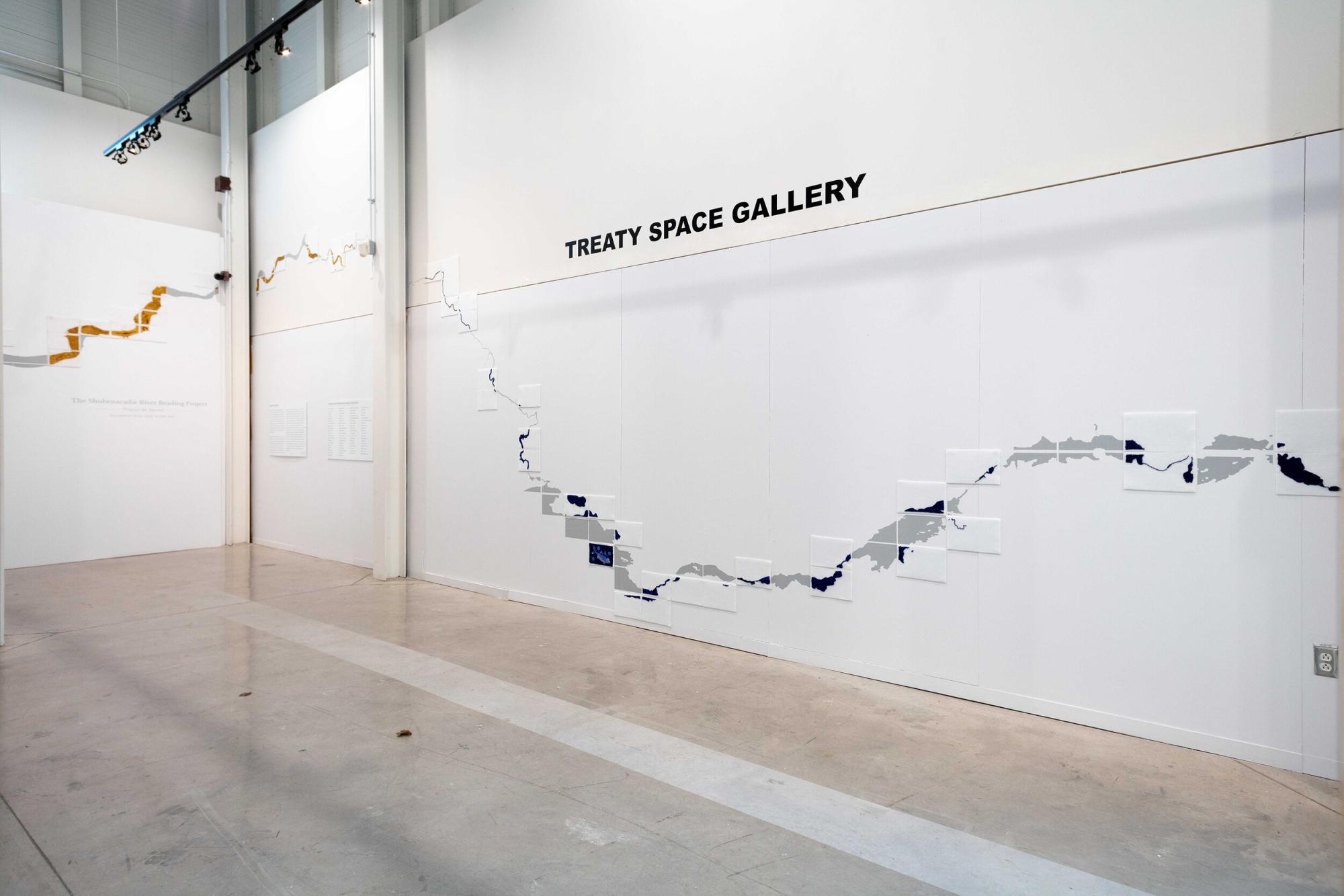 Shubie River Beading Project gallery installation 