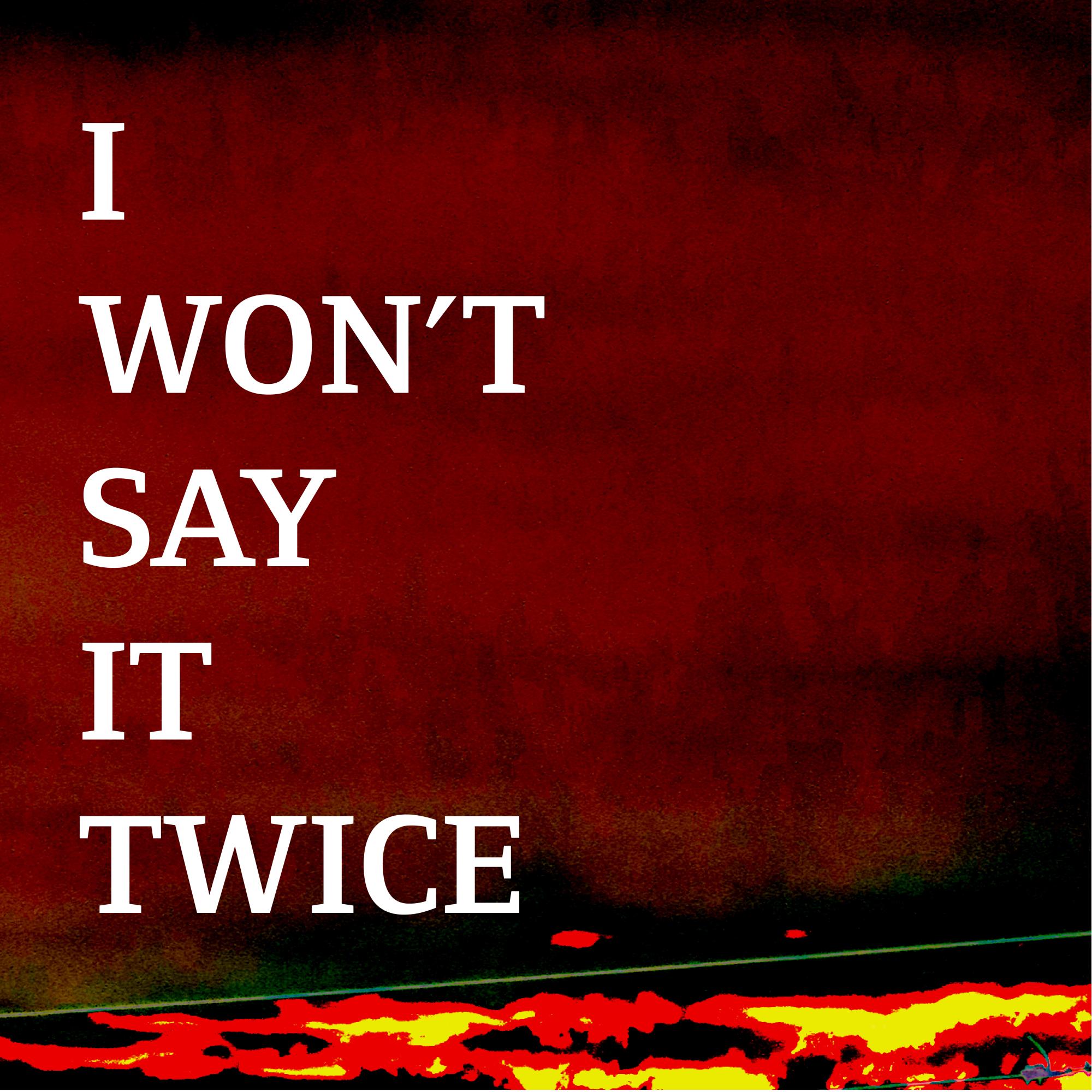 I Won't Say It Twice