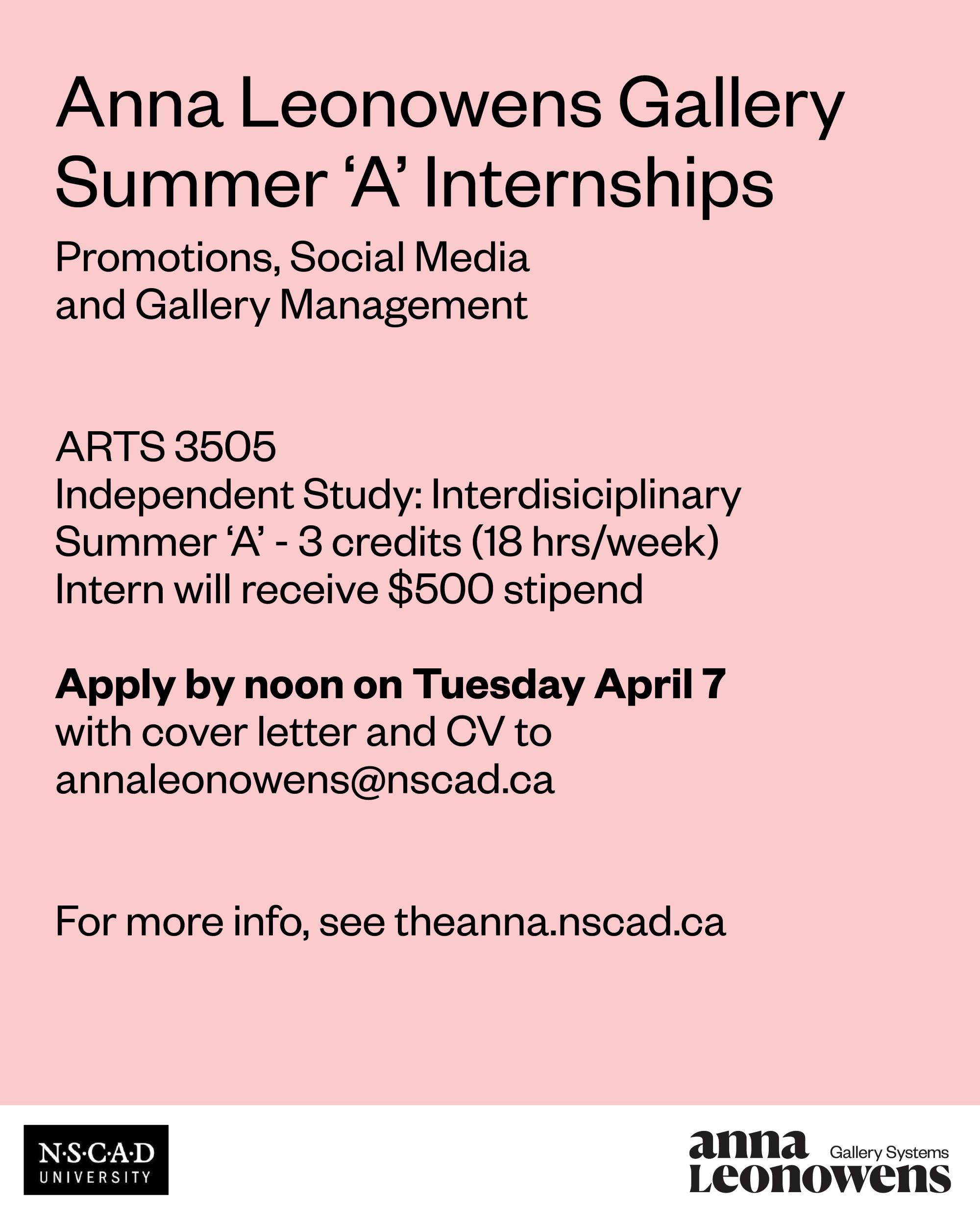 Summer A internships 