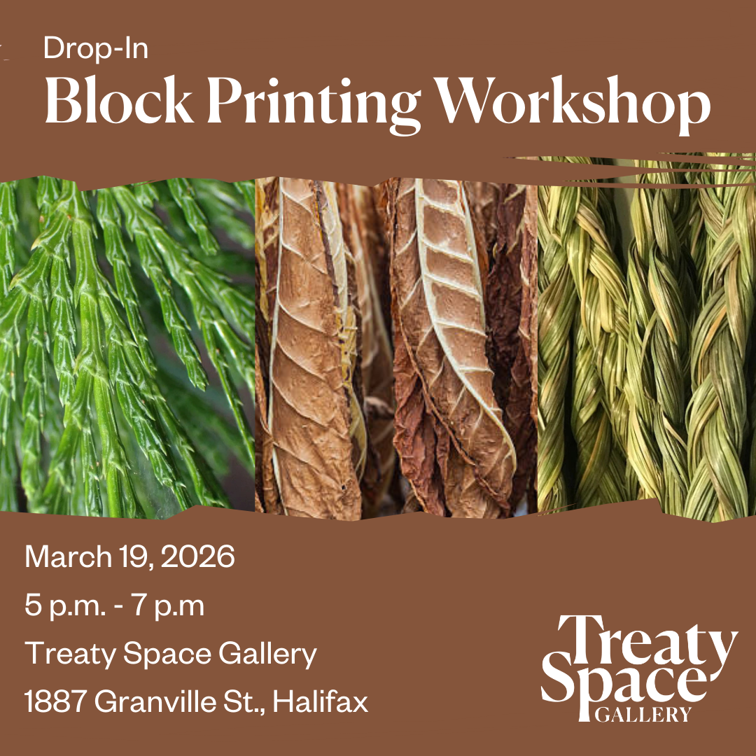 block printing workshop poster