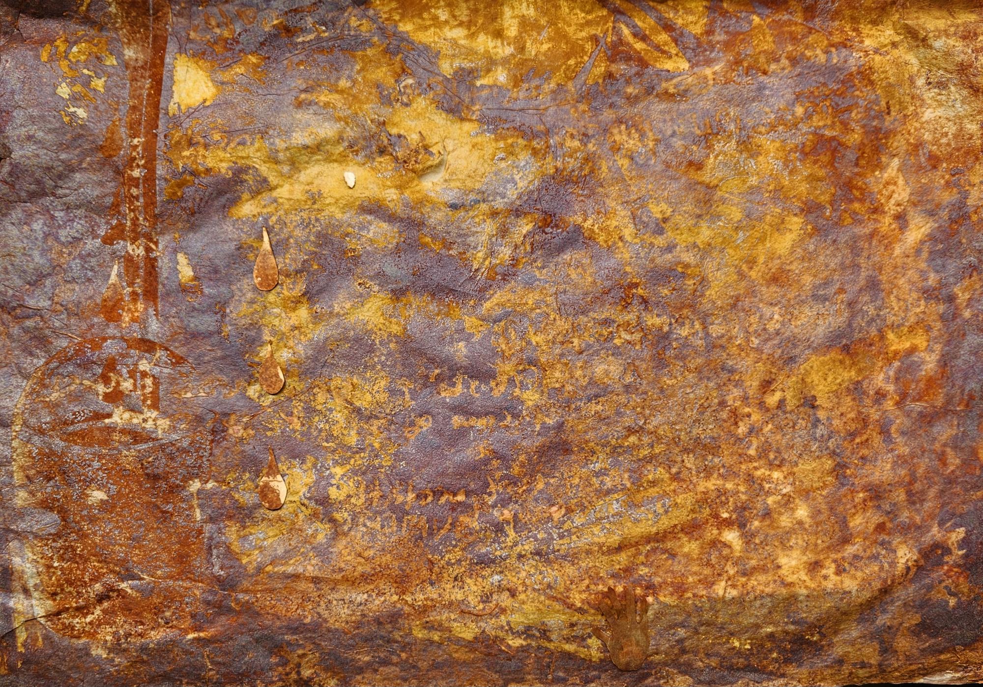 Paper and grease-resist rust print (1/2)