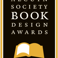 Black, white, and yellow logo with text that reads: "ALCUIN SOCIETY BOOK DESIGN AWARDS"